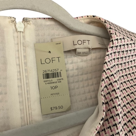 Ann Taylor Textured Cream Mini Dress - Picture 10 of 10